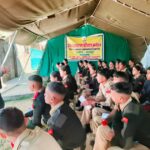 भूकंप, बाढ़, जंगल की आग जैसे खतरों से निपटने का अभ्यास कर रहे एनसीसी कैडेट्स